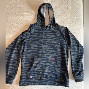 Ariat FR Men's Navy and Gold Camo Hoodie